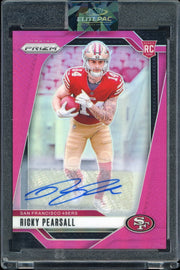 2024 Panini Prizm #383 Ricky Pearsall Rookie Autographs Pink Prizm Football