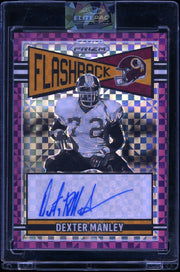 2025 Panini Prizm  Dexter Manley Flashback Autographs Purple Power #/49 Football