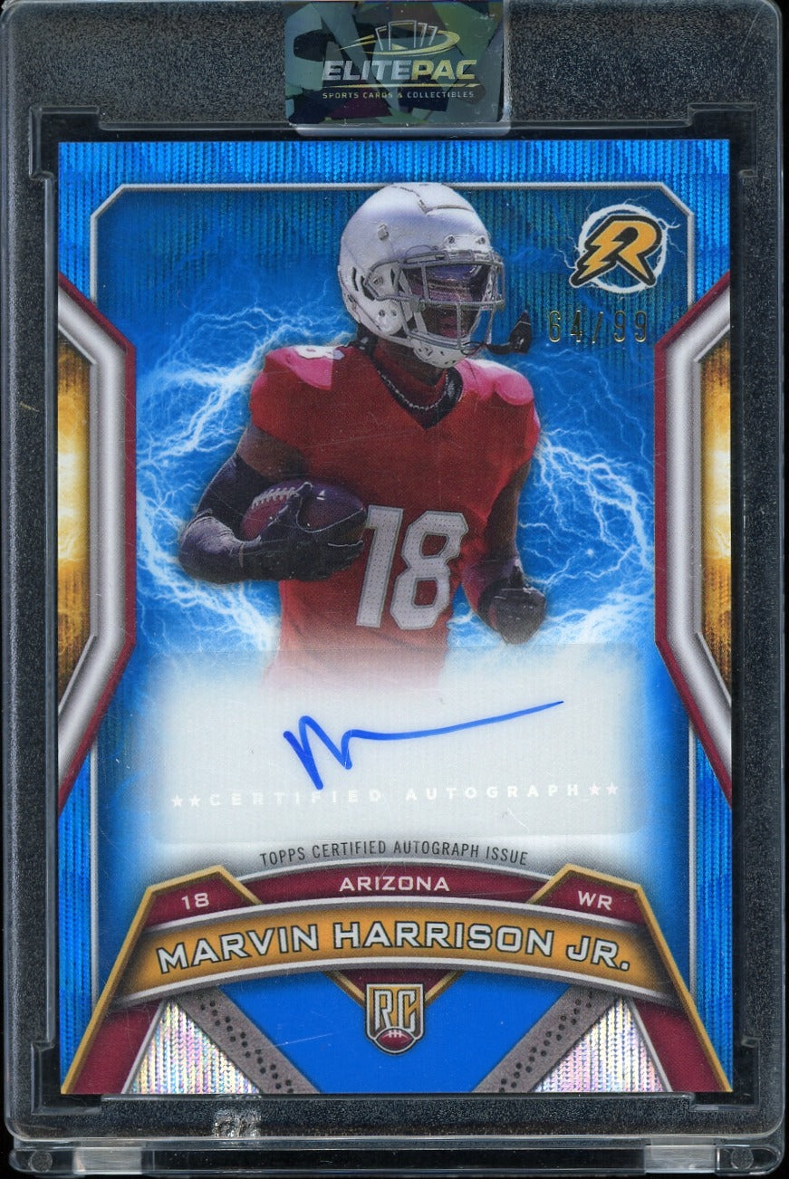 2024 Topps Resurgence  Marvin Harrison Jr.  Blue Surge #/99 Football
