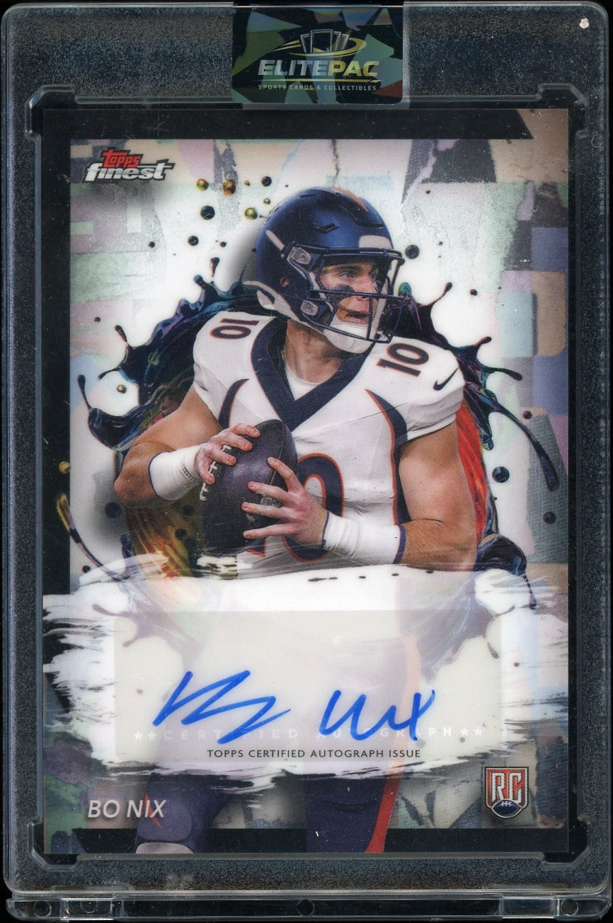 2024 Finest #RFA-BN Bo Nix Rookie Finest Autographs Football