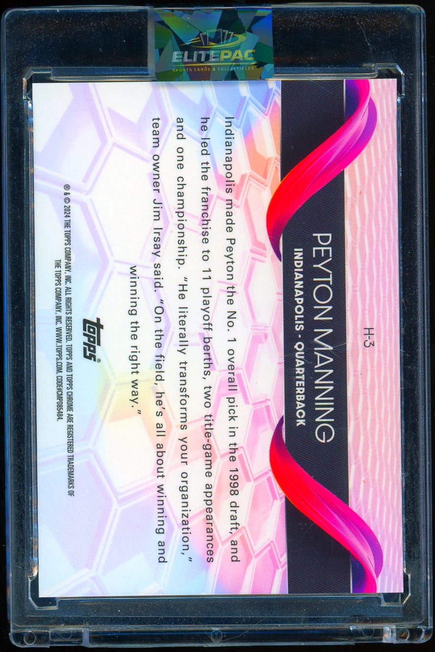 2024 Topps Chrome #H-3 Peyton Manning Helix Football
