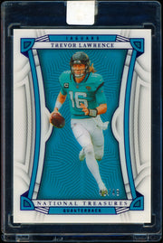 2022 Panini National Treasures #16 Trevor Lawrence Purple #/49 Football