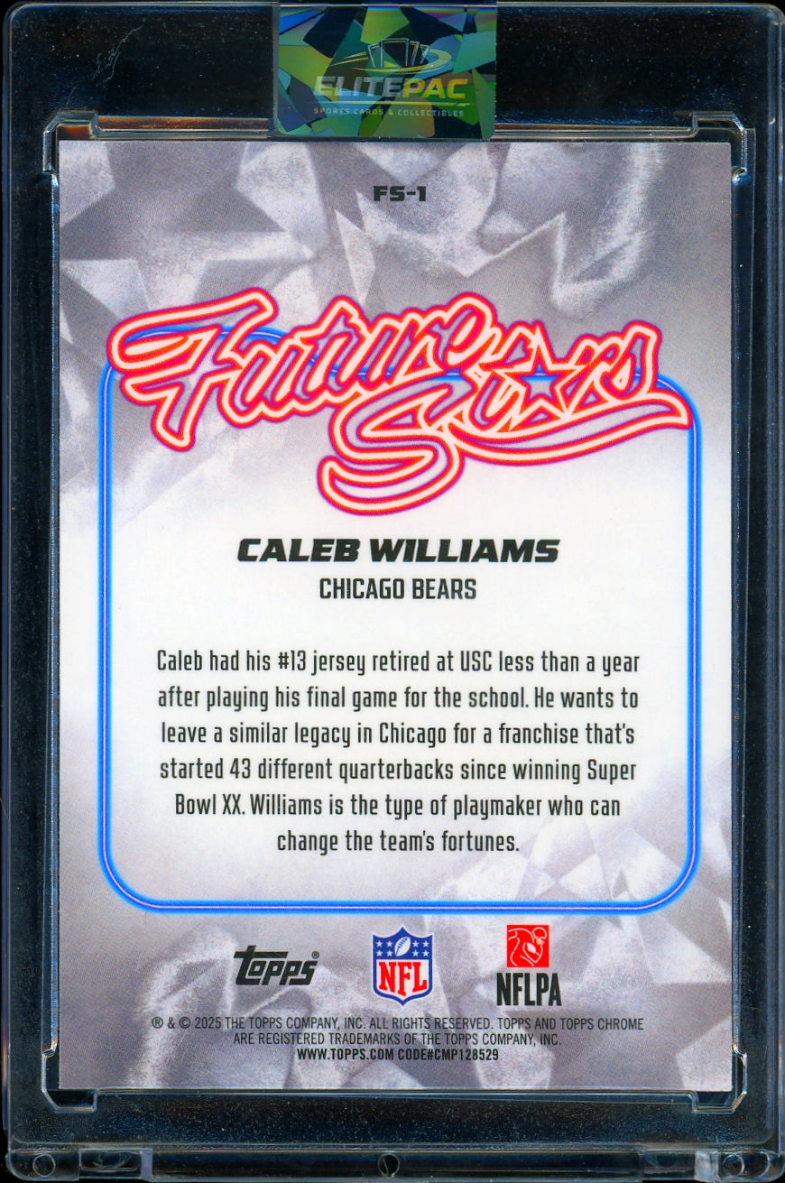 2025 Topps Chrome #FS-1 Caleb Williams Future Stars Refractor Football