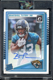 2025 Donruss Optic #272 Bhayshul Tuten Rated Rookies RPS Auto #/350 Football