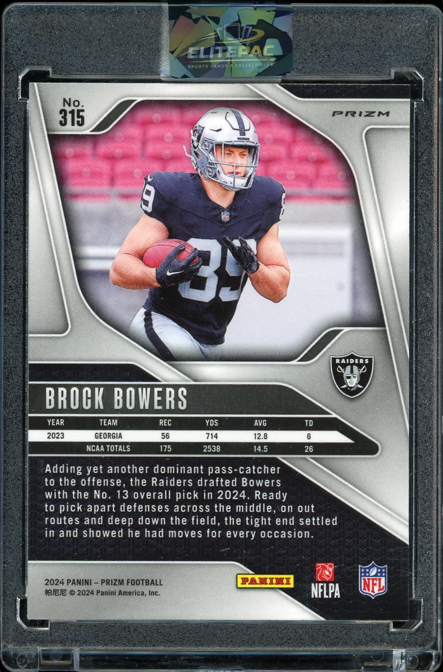 2024 Panini Prizm #315 Brock Bowers Lazer Football