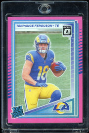 2025 Donruss #323 Terrance Ferguson Optic Rated Rookies Preview Pink Football