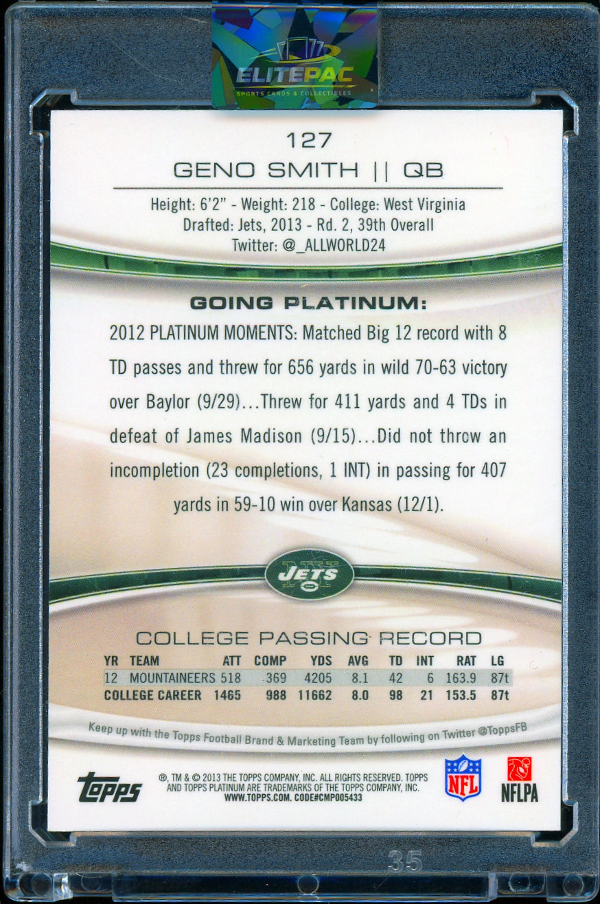2013 Topps Platinum #127 Geno Smith Football