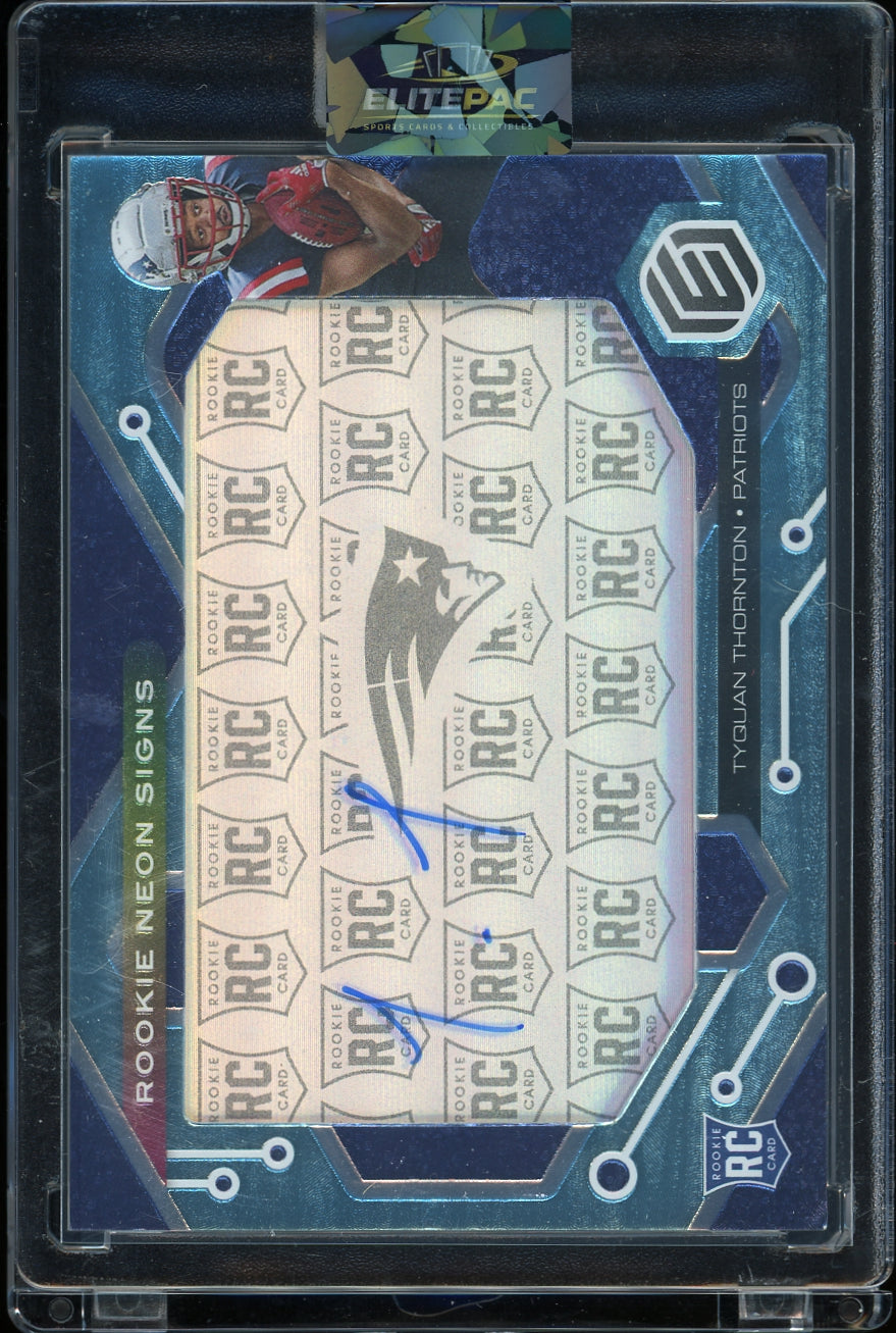 2022 Panini Elements Tyquan Thornton Rookie Neon Signs Blue #/75 Football