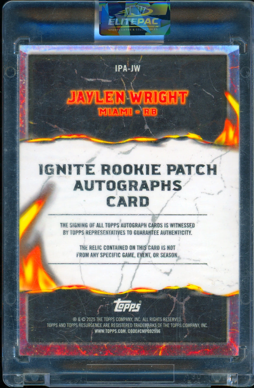 2024 Topps Resurgence Jaylen Wright Ignite Rookie Patch Auto Surge #/25 Football