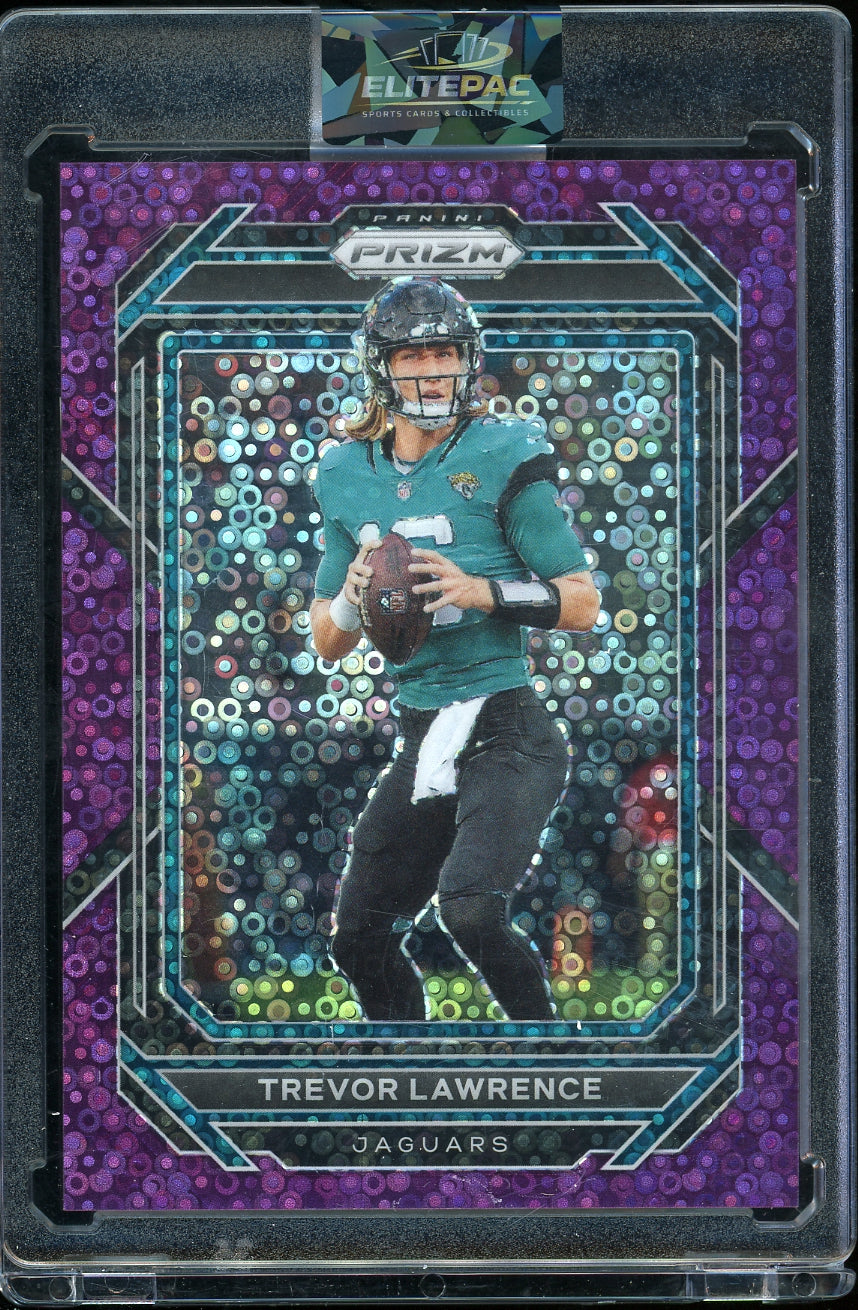 2022 Panini Prizm #131 Trevor Lawrence No Huddle Purple #/35 Football