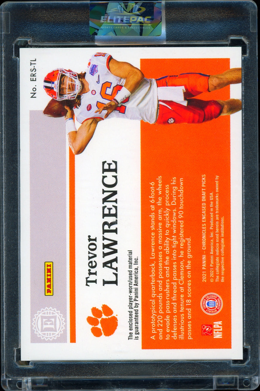 2021 Panini Chronicles  Trevor Lawrence Rookie Swatches Prime #/10 Football
