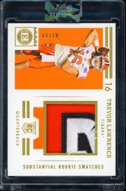 2021 Panini Chronicles  Trevor Lawrence Rookie Swatches Prime #/10 Football