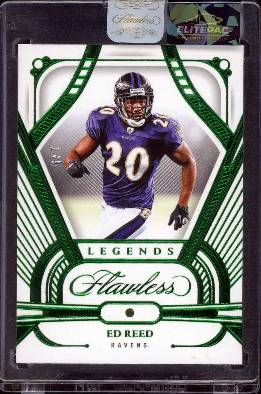 2024 Panini Flawless #88 Ed Reed Emerald #/5 Football