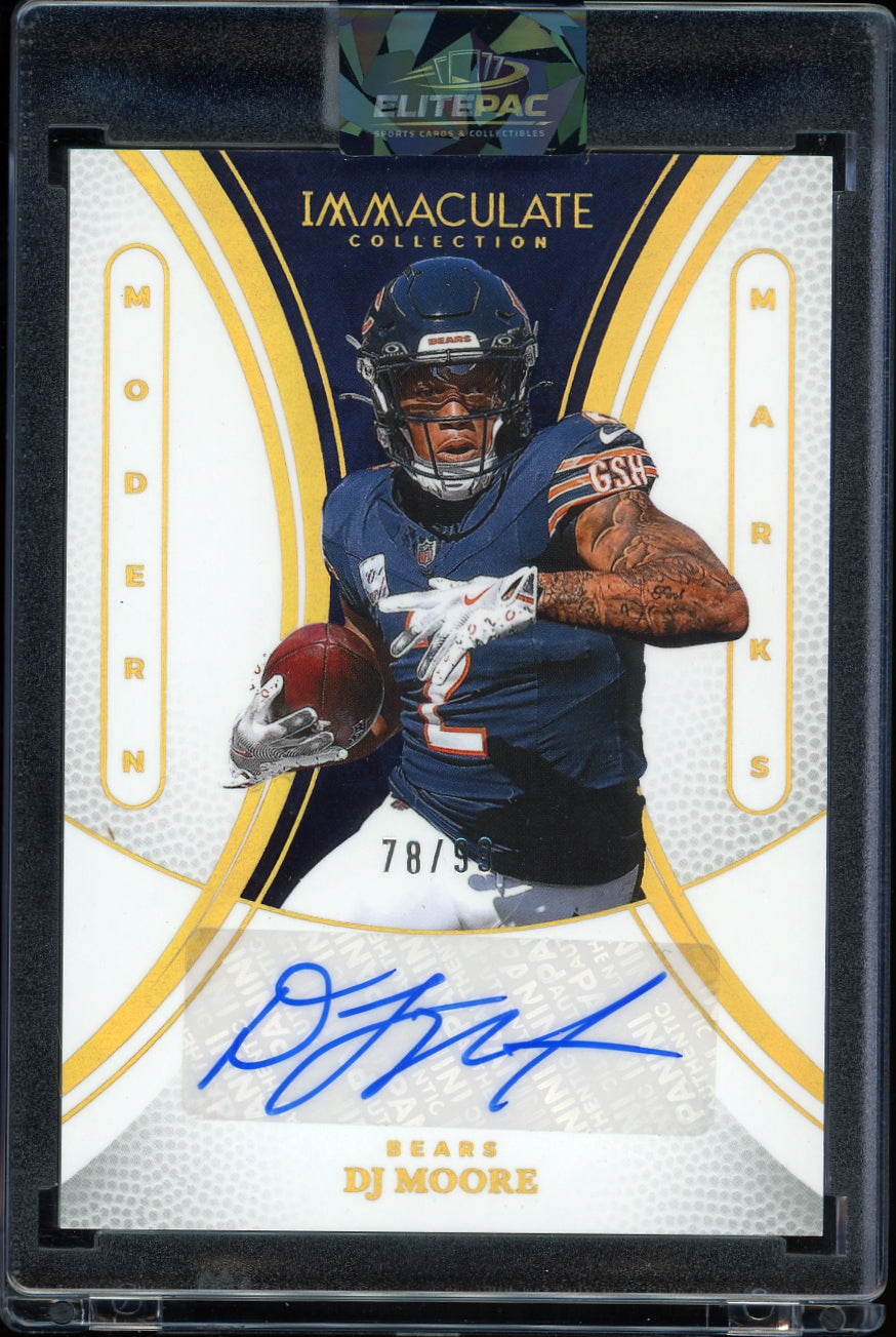 2025 Panini Immaculate Collection #MM-DJM DJ Moore Modern Marks #/99 Football