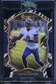 2020 Panini Select #3 Lamar Jackson Zebra Prizm Die Cut Football