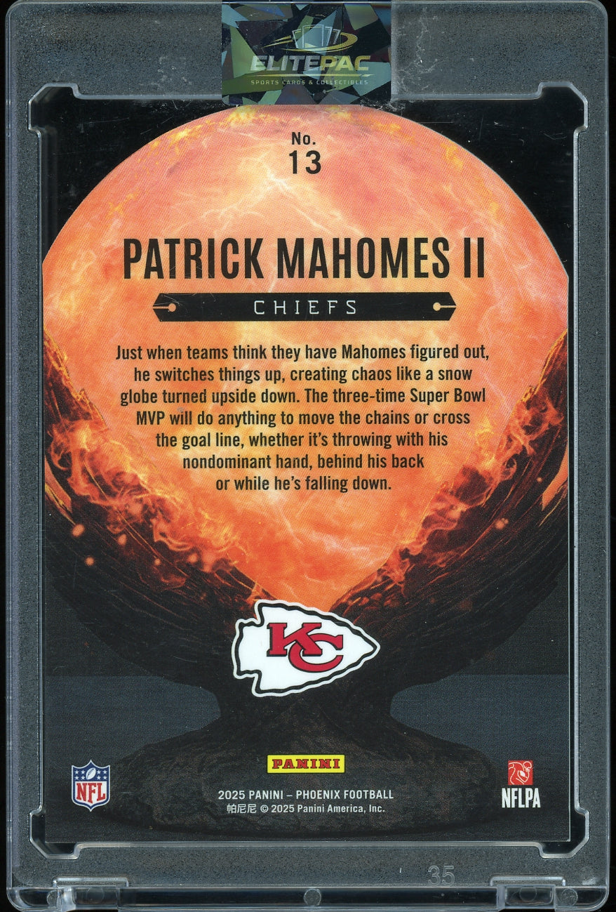 2025 Panini Phoenix #13 Patrick Mahomes II Resurgent Snow Globe Football