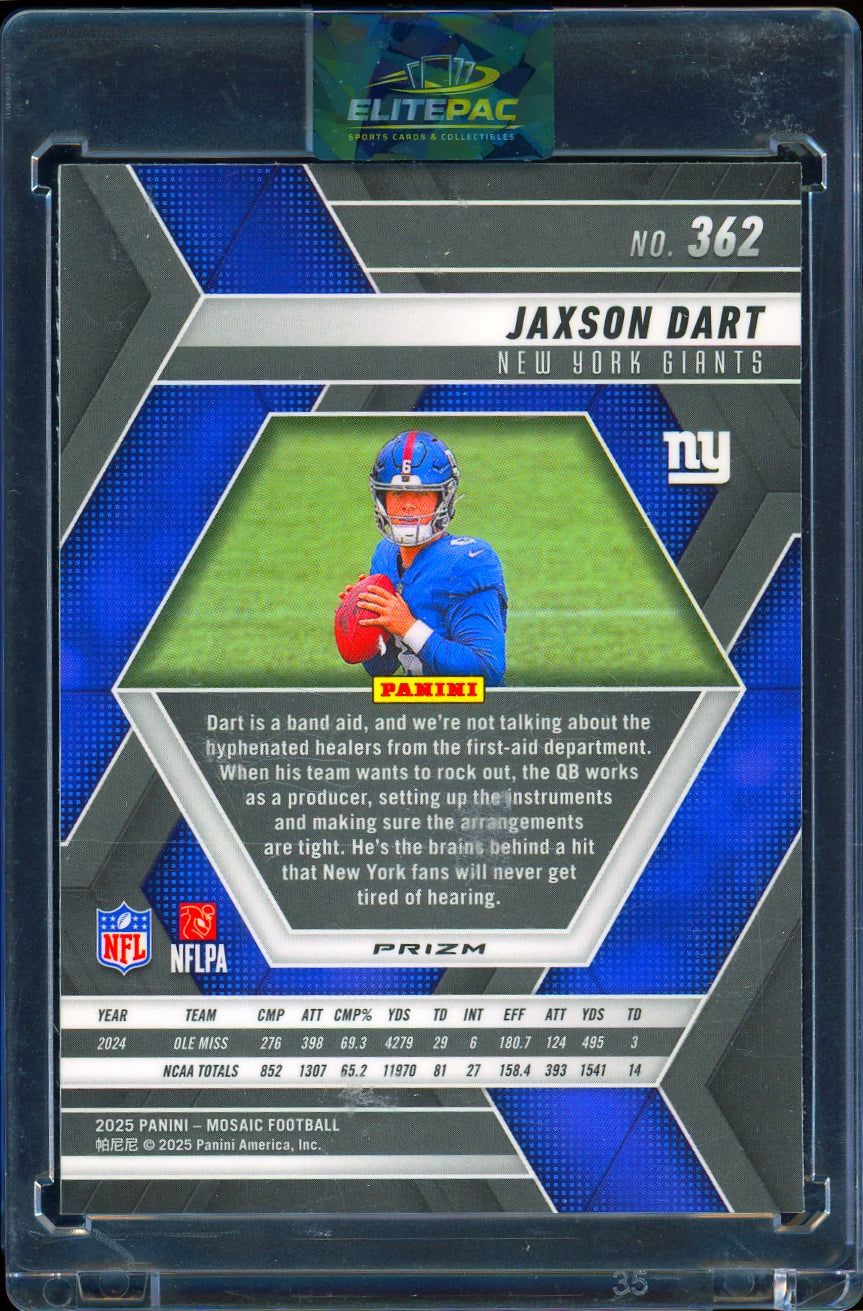 2025 Panini Mosaic #362 Jaxson Dart Silver Football