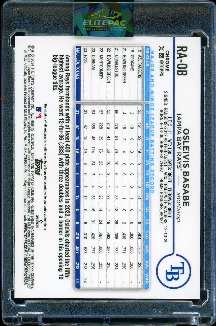 2024 Topps Chrome #RA-OB Osleivis Basabe Rookie Autographs Football