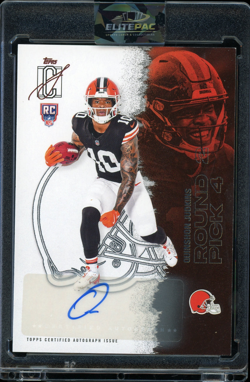 2025 Topps Signature Class #115 Quinshon Judkins Autographs Football