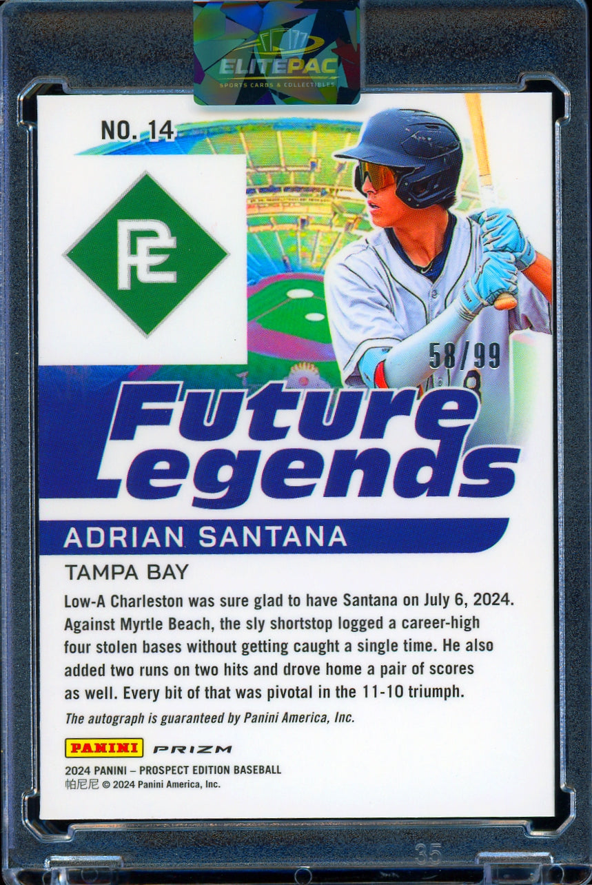 2024 Panini Prospect Edition #180 Adrian Santana Purple #/99 Football