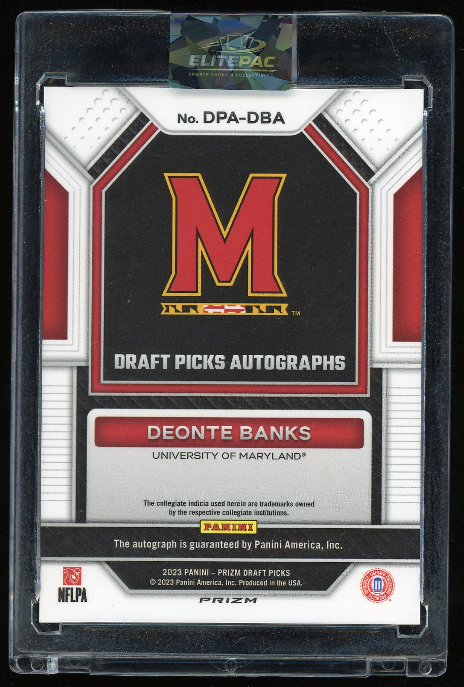 2023 Panini Prizm Draft  Deonte Banks Draft Picks Autographs Silver Football
