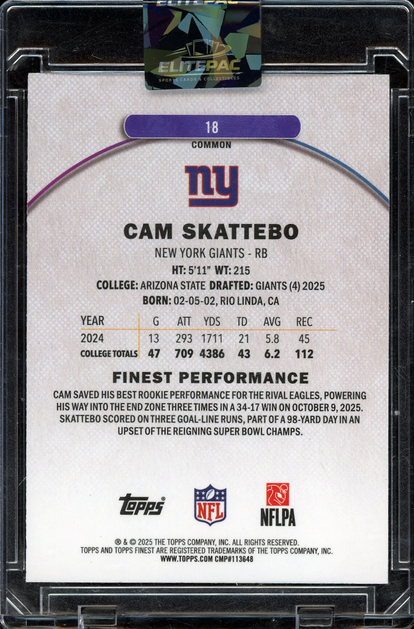 2025 Finest #18 Cam Skattebo Football