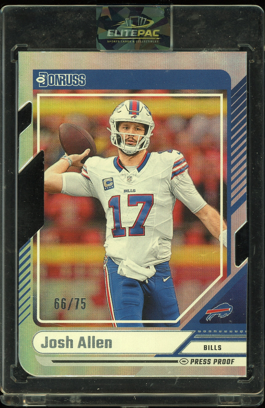 2024 Donruss #300 Josh Allen Press Proof Silver Die Cuts #/75 Football
