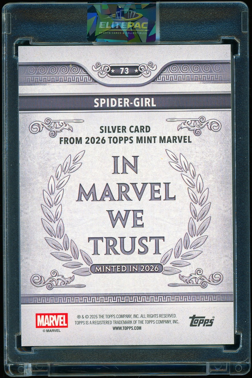2026 Topps Marvel mint Spider Girl red Bookend 5/5