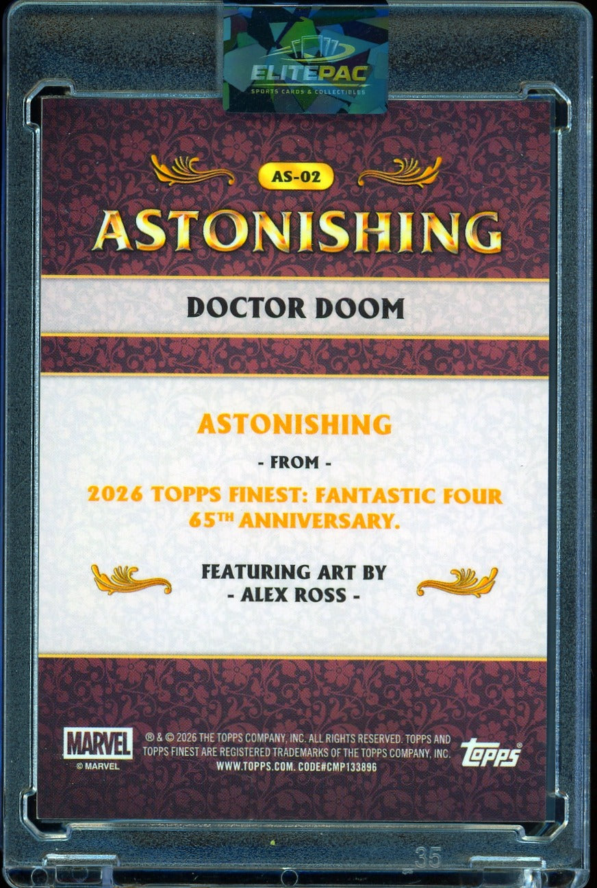 2026 Topps Marvel Finest Astonishing Doctor Doom orange 10/25