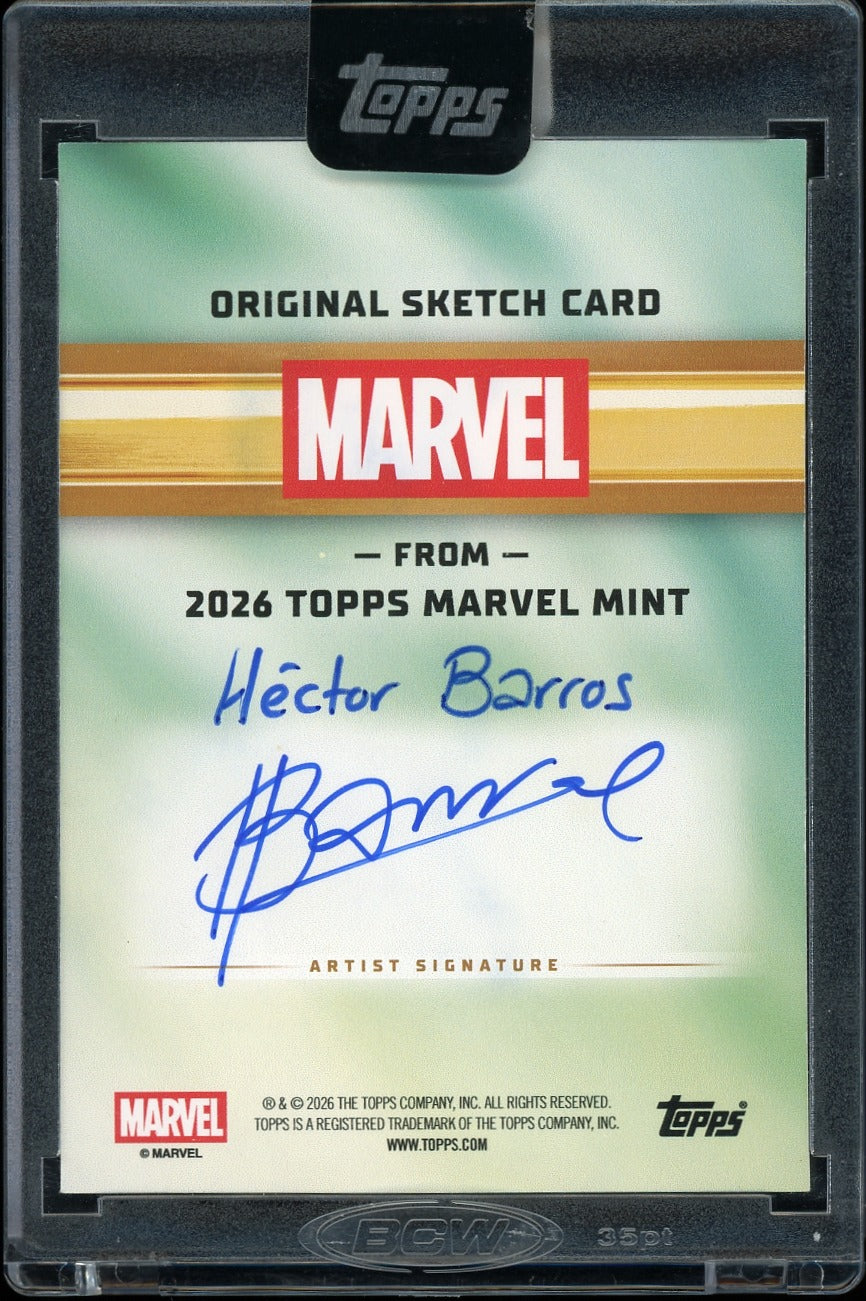 2026 Topps Marvel mint Sketch Captain America by hector Barros