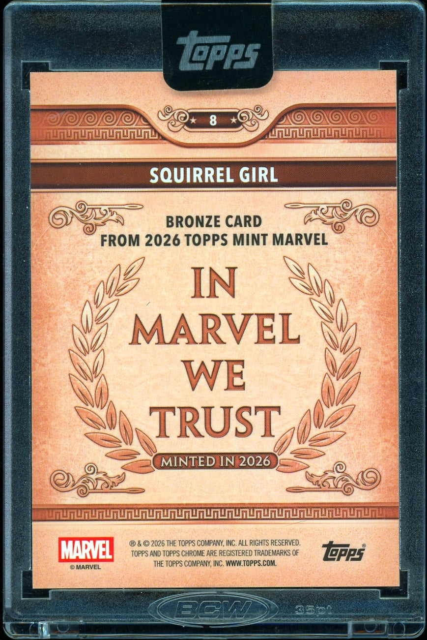 2026 Topps Marvel mint Squirrel Girl Black 20/10