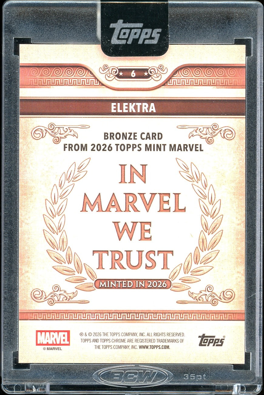 2026 Topps Marvel mint Elektra Black 03/10
