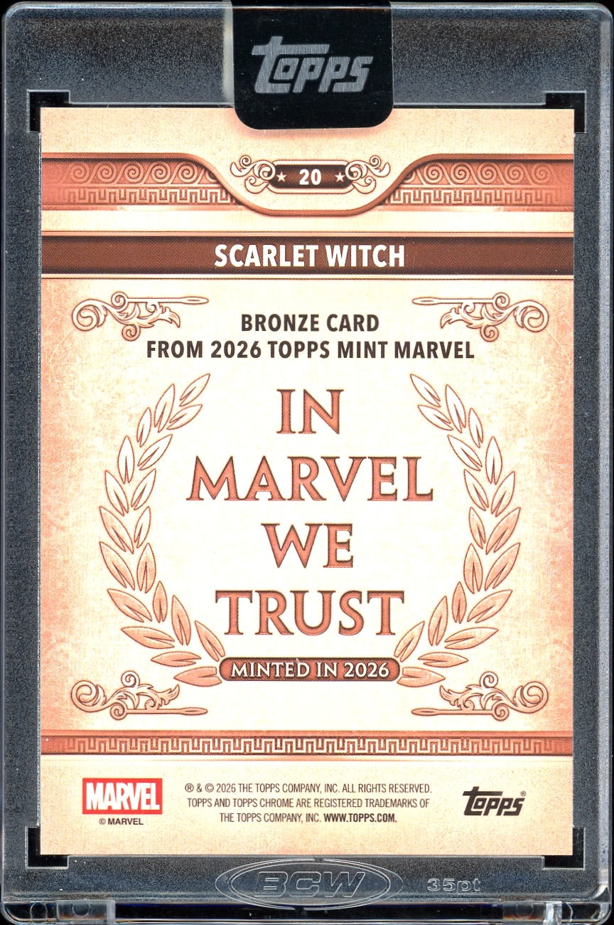 2026 Topps Marvel mint Scarlet Witch Bronze 19/100