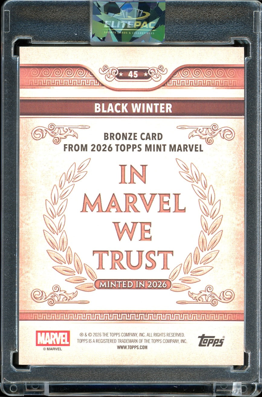 2026 Topps Marvel mint Black Winter Black 03/10