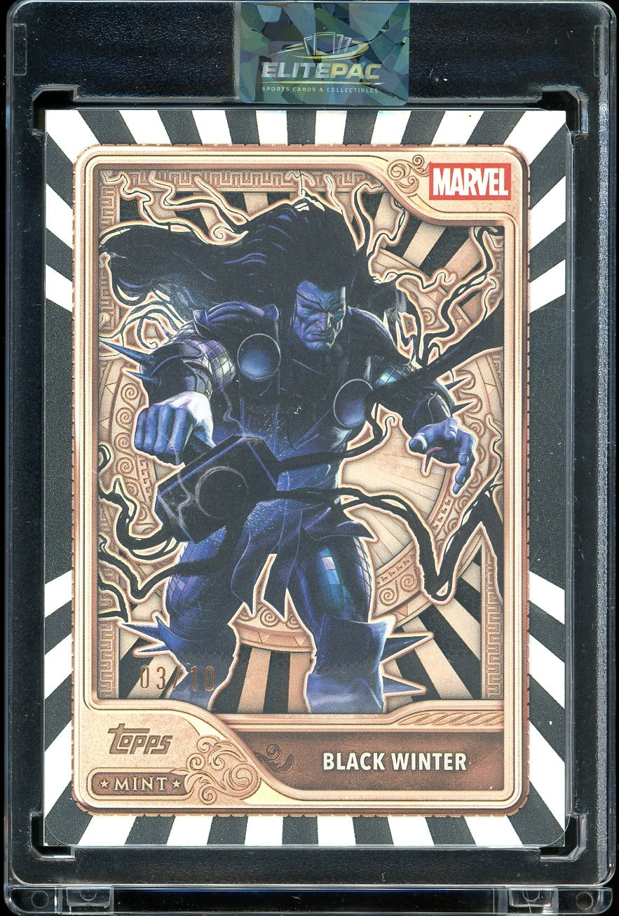 2026 Topps Marvel mint Black Winter Black 03/10