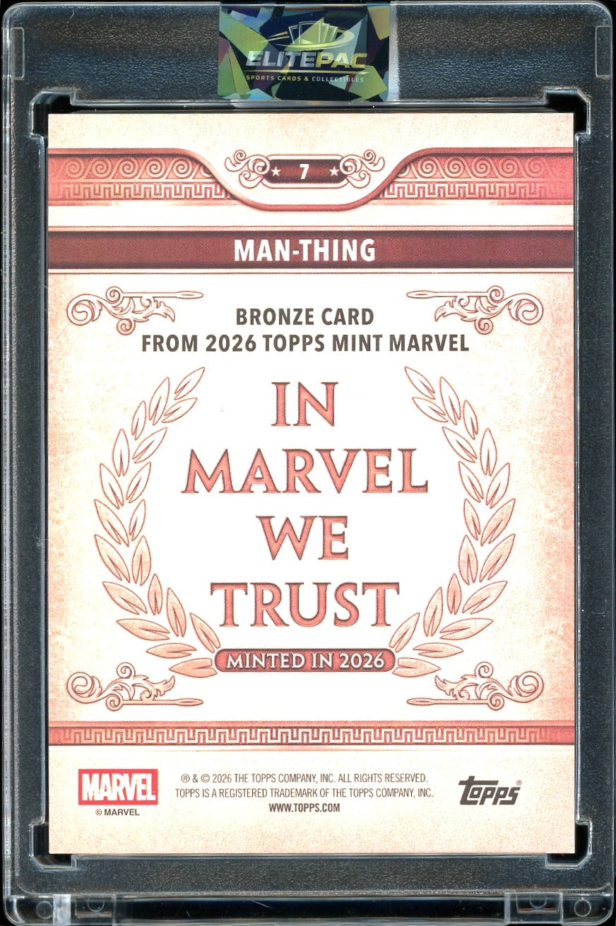 2026 Topps Marvel mint Man-Thing Orange 09/25