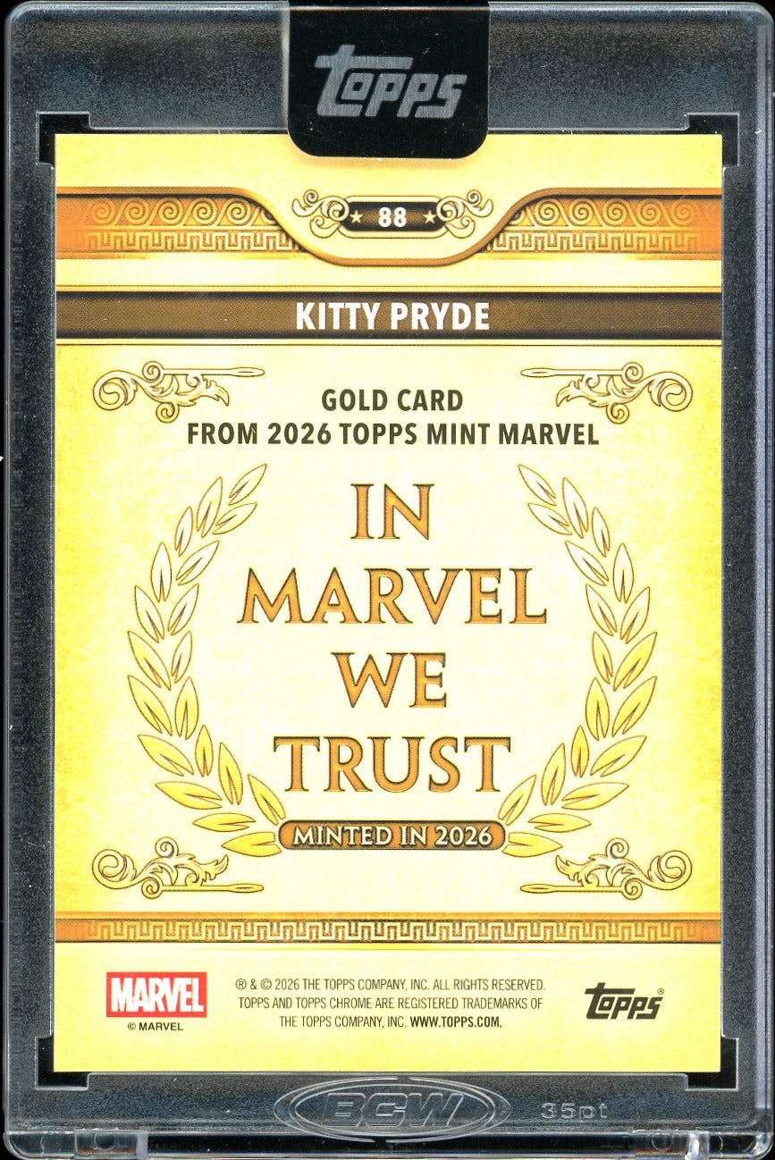 2026 Topps Marvel mint Kitty Pryde Gold 06/50