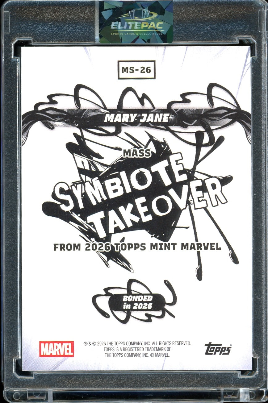 2026 Topps Marvel Symbiotic Take over Mary Jane Orange 12/25
