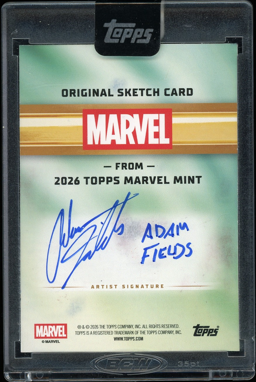2026 Topps Marvel Sketch 1/1 Captain America by Adam Fields