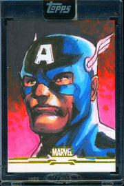 2026 Topps Marvel Sketch 1/1 Captain America by Adam Fields