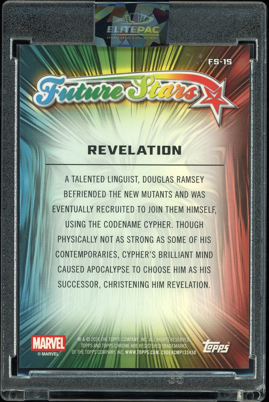2026 Topps Chrome Marvel Comics #FS-15 Revelation Future Stars