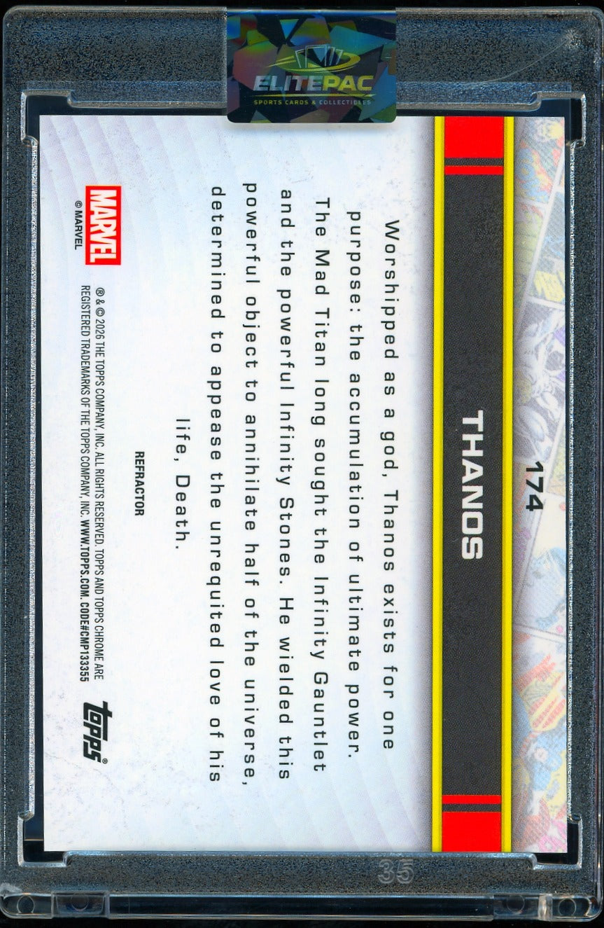 2026 Topps Marvel Chrome refractor Thanos
