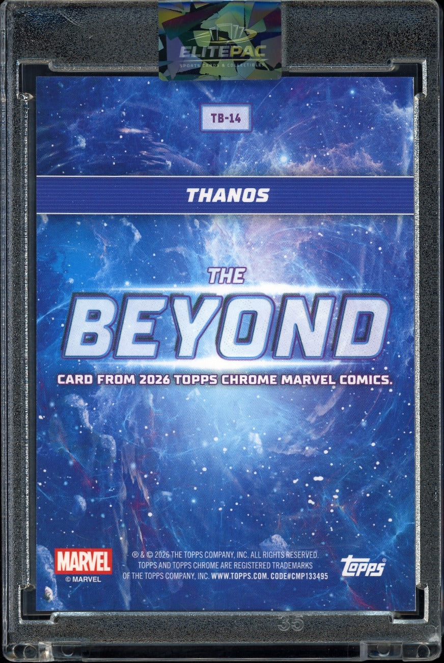 2026 Topps Chrome Marvel Comics #TB-14 Thanos The Beyond