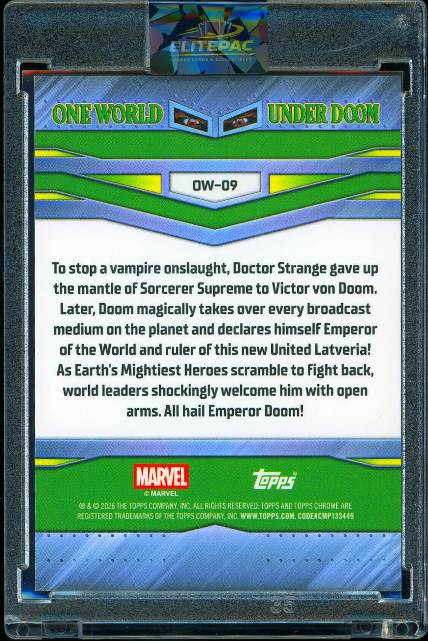 2026 Topps Marvel Chrome refractor One World Under Doom