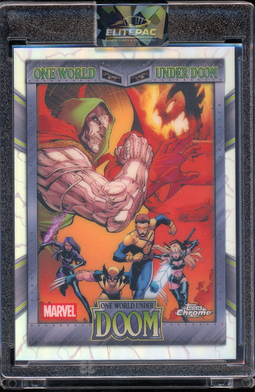 2026 Topps Marvel Chrome refractor One World Under Doom