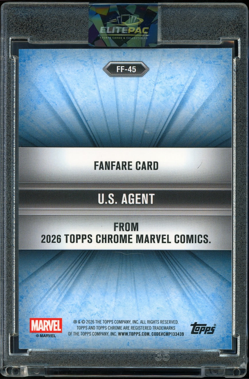 2026 Topps Chrome Marvel Comics #FF-45 U.S. Agent Fanfare