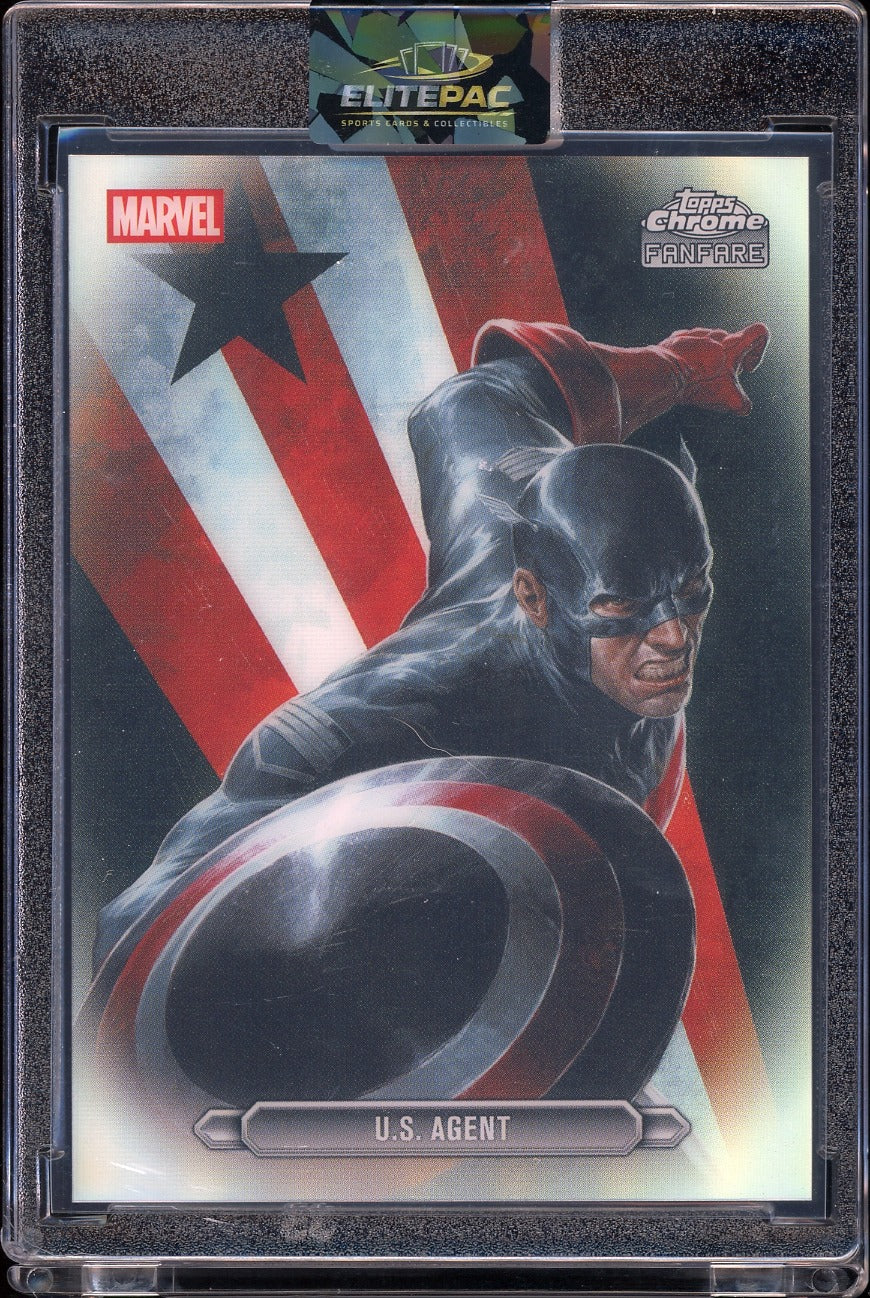 2026 Topps Chrome Marvel Comics #FF-45 U.S. Agent Fanfare