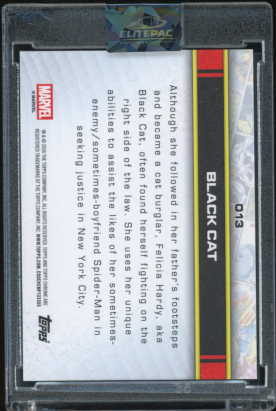 2026 Topps Marvel Chrome refractor Black Cat