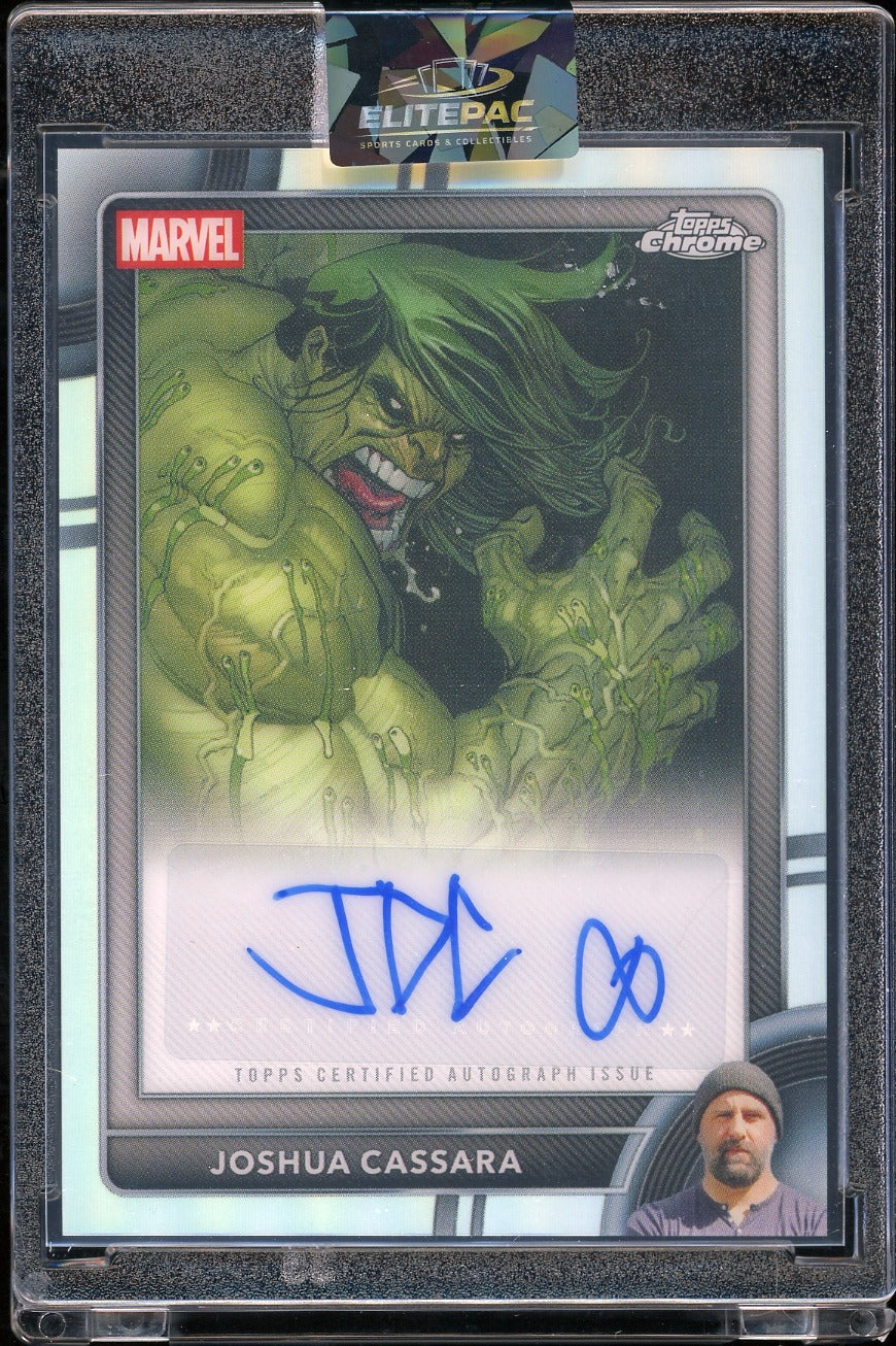 2026 Topps Marvel Chrome refractor Artist Auto Hulk by Joshua Cassara