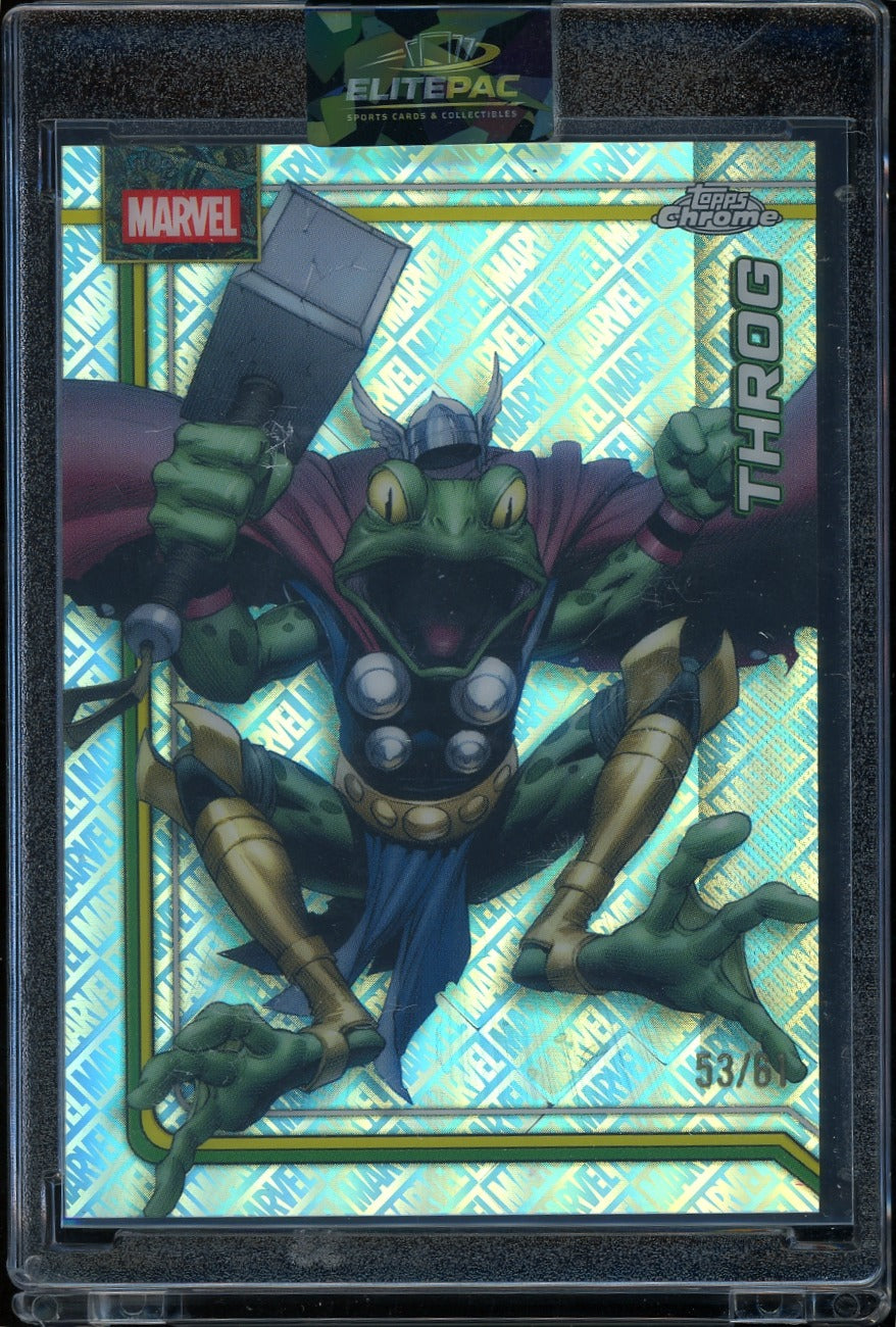 2026 Topps Marvel Chrome marvel refractor Thorg 53/63